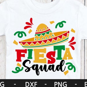 Fiesta Squad svg,Cinco de mayo svg,Sombrero svg,Mustache svg,Cinco de mayo Geschenk svg,Mexikanischer Hut svg,svg Dateien für Cricut