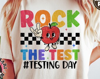 Rock The Test Testing Day svg, Last Day Of School svg, Testing Day shirt png, Teacher Shirt, dxf, png, eps, svg files for cricut