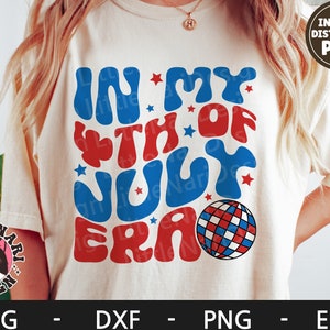 En mi era del 4 de julio svg, América svg, 4 de julio svg, Retro svg, ,Patriotic svg, Disco Ball svg, dxf, png, eps, archivos svg para cricut