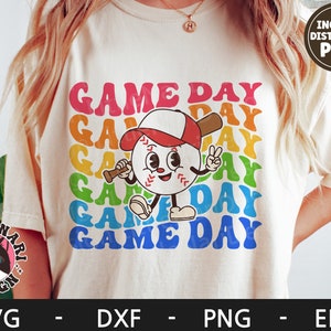 Spieltag svg, Sommer svg, Base Ball svg, Baseball Fan-Shirt, Retro svg, Feldtag png, dxf, png, eps, svg-Dateien für Cricut
