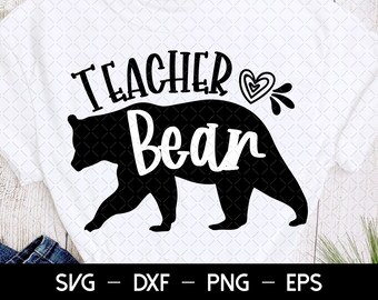 Download Teacher Bear Svg Etsy