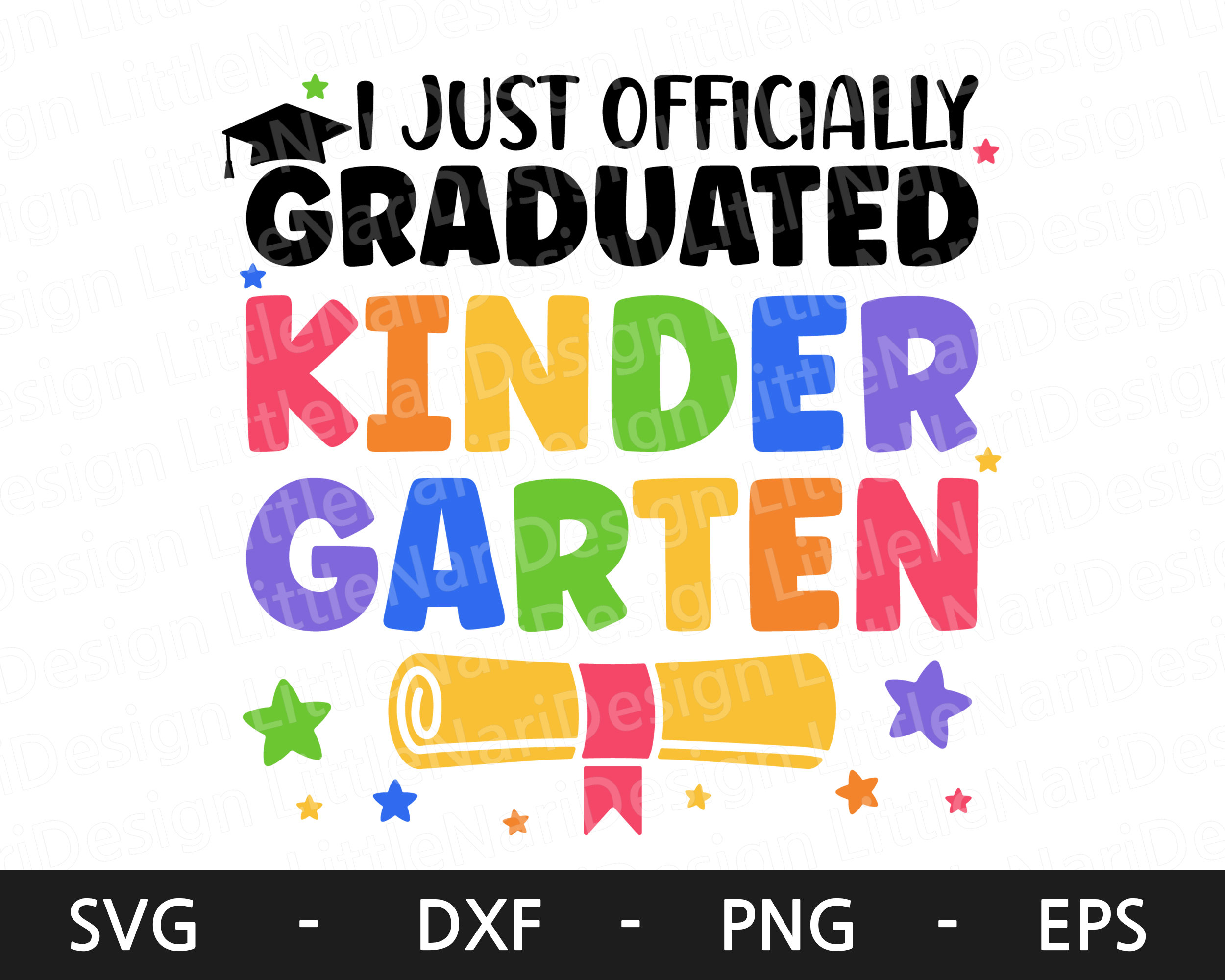 Kindergarten Graduation Svg, Graduation Cap Svg, I Just Officially ...
