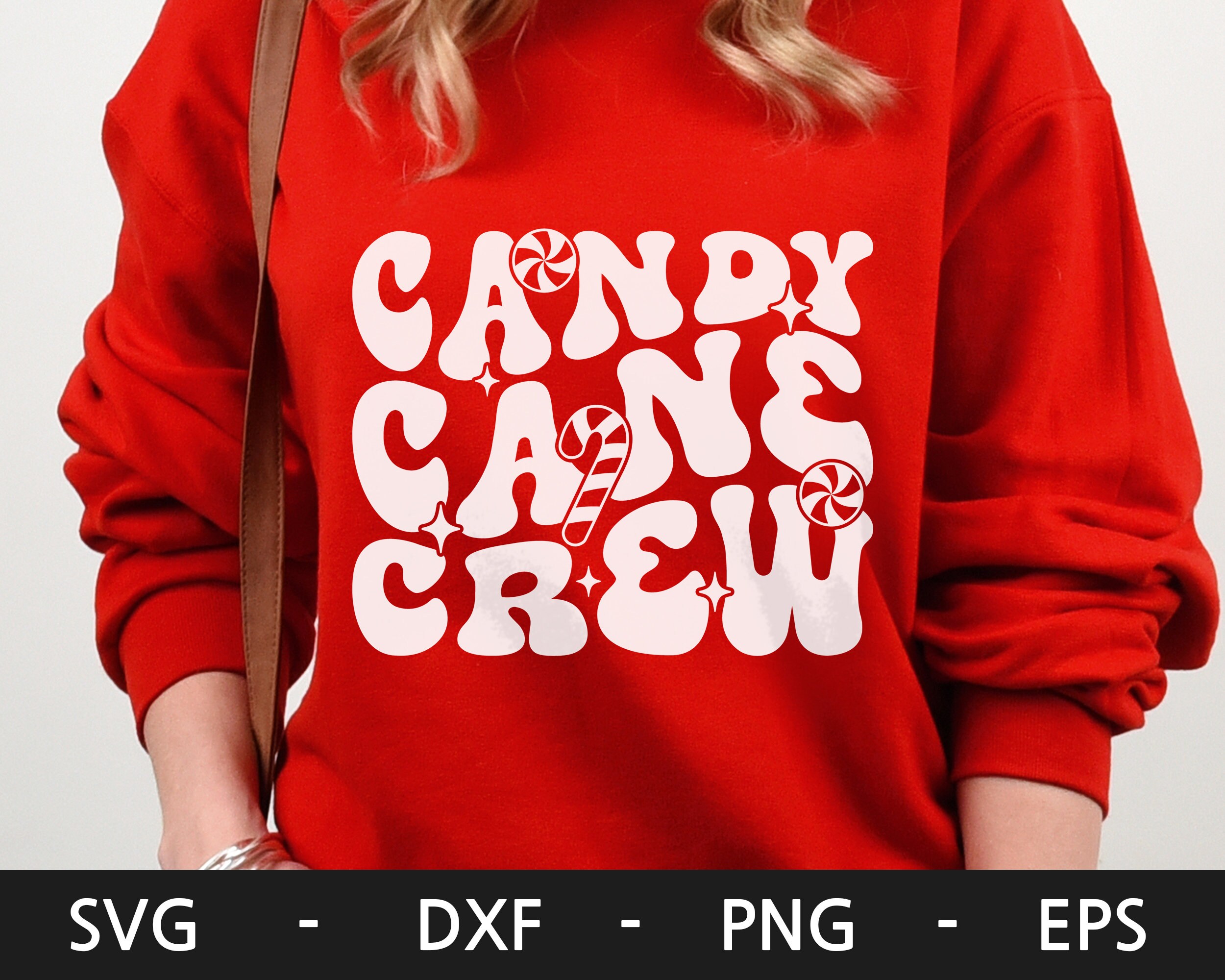 Candy Cane Crew Svg Happy Christmas Svg Christmas Svg Retro Etsy