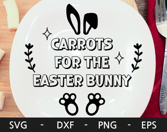 Carrots for the Easter Bunny svg, easter treat svg,easter svg,plate svg,Carrot svg,bunny ears svg,bunny plate svg,svg files for cricut