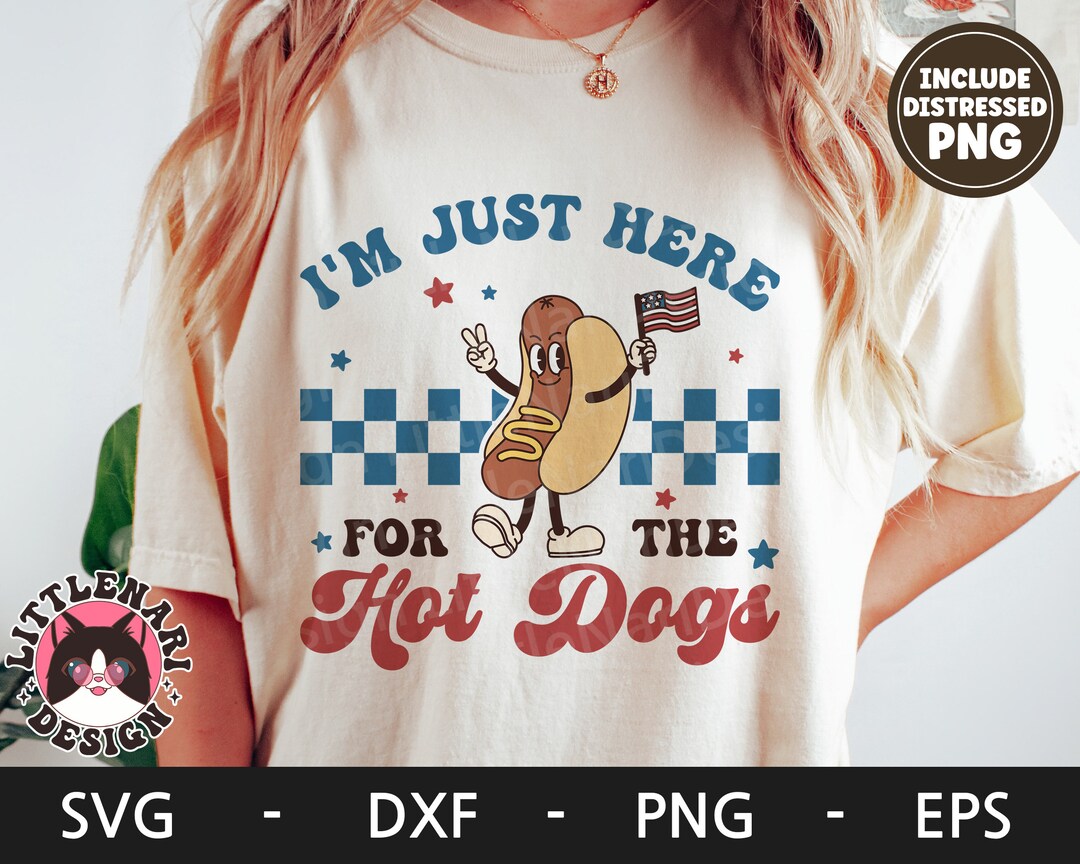 I'm Just Here to Eat Hot Dogs Graphic Top main image 0