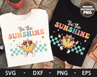 Be the Sunshine svg, Beach Shirt svg, Vacation shirt svg, Sun svg, Summer Shirt Design, Retro svg, dxf, png, eps, svg files for cricut