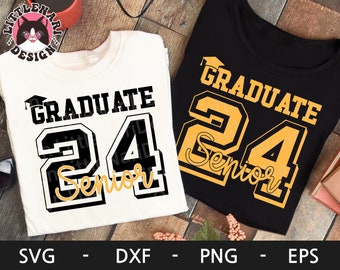 Senior 2024 SVG: Graduation Cap Shirt Design (Digital Files)