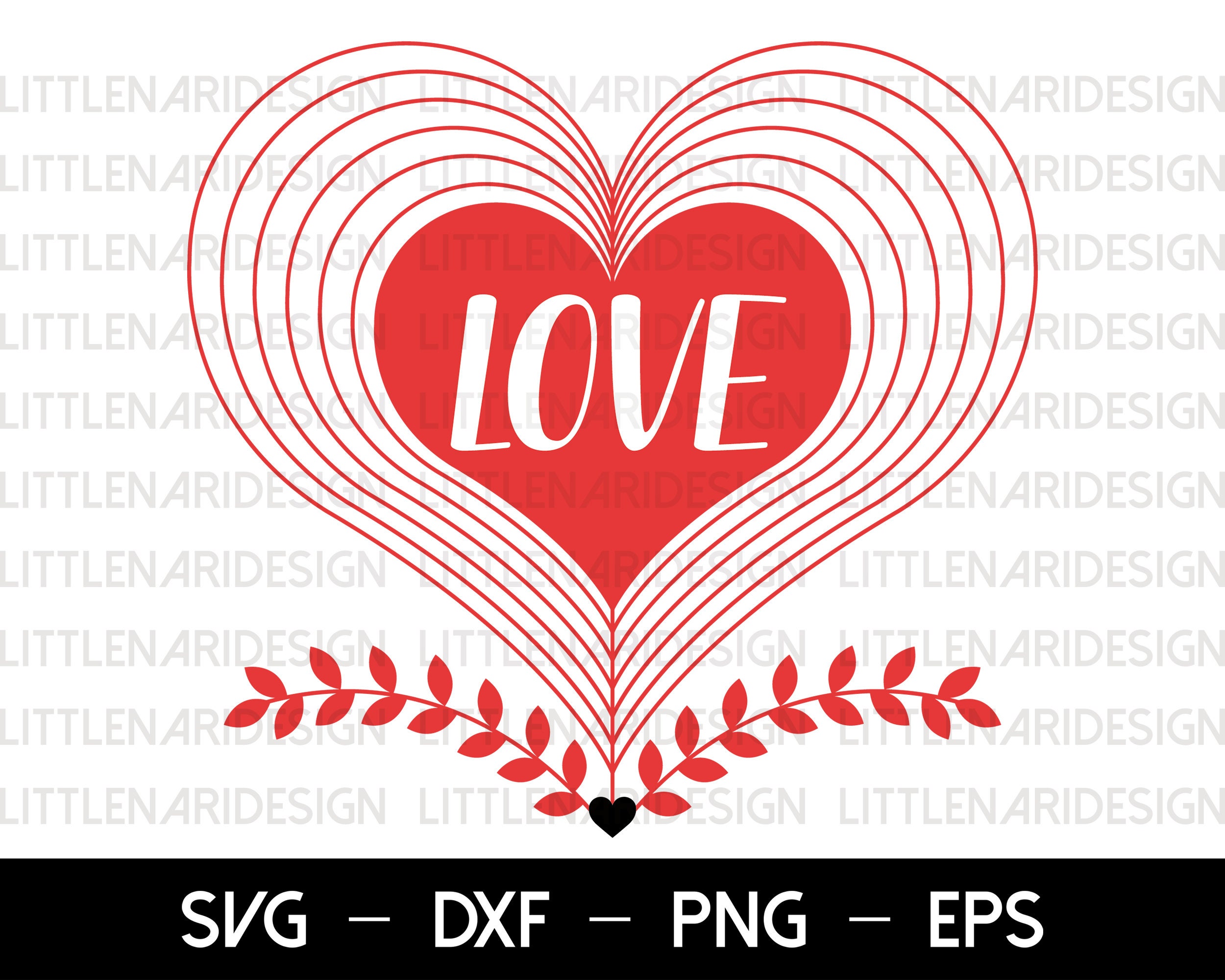 Love Flower Svg Heart Svg Flower Svg Love Svg Valentines Etsy UK