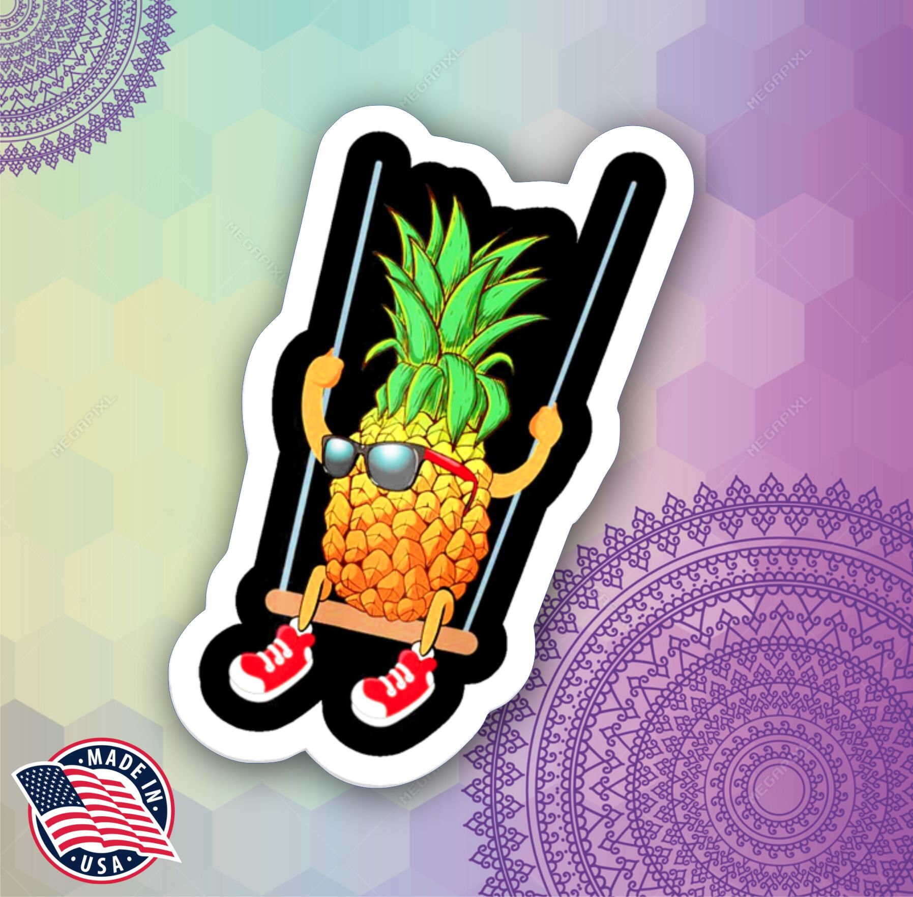Pineapple Swinger Sticker decal funny 4 Etsy