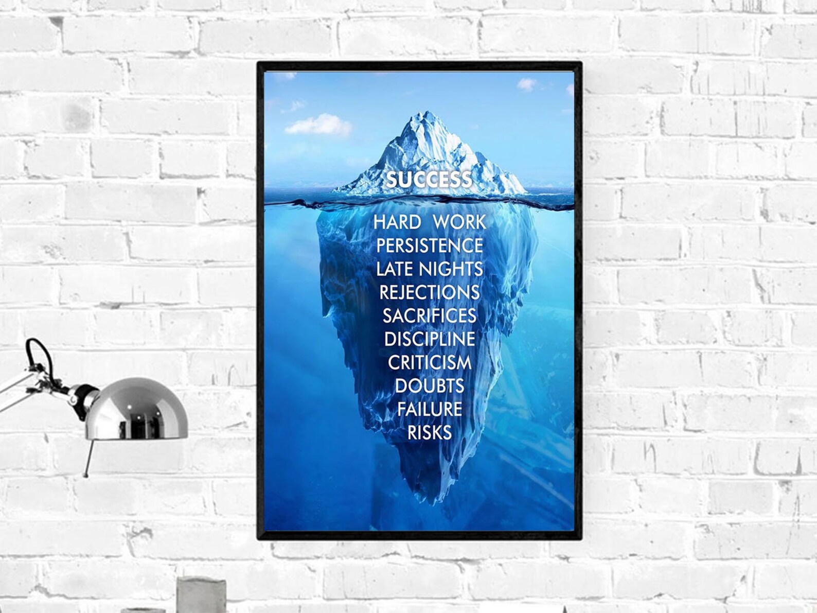 Success Iceberg Quotes Poster No Frame Etsy