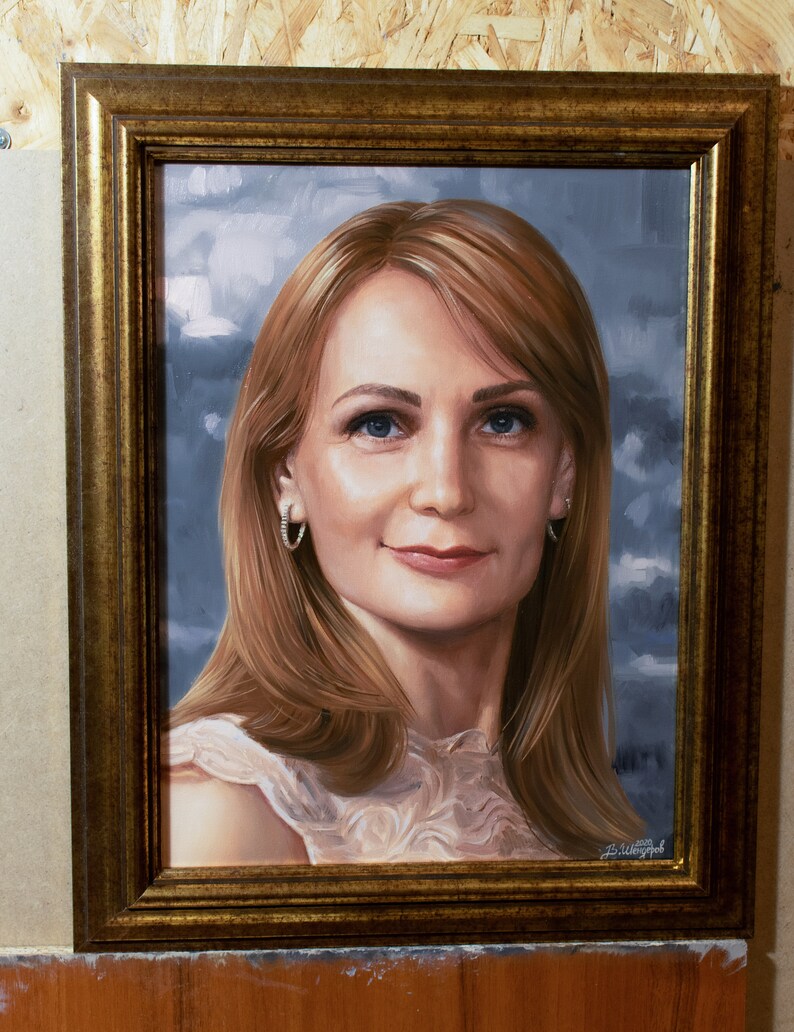 Mother's Day Gift Handpainted Portrait Custom Oil Etsy