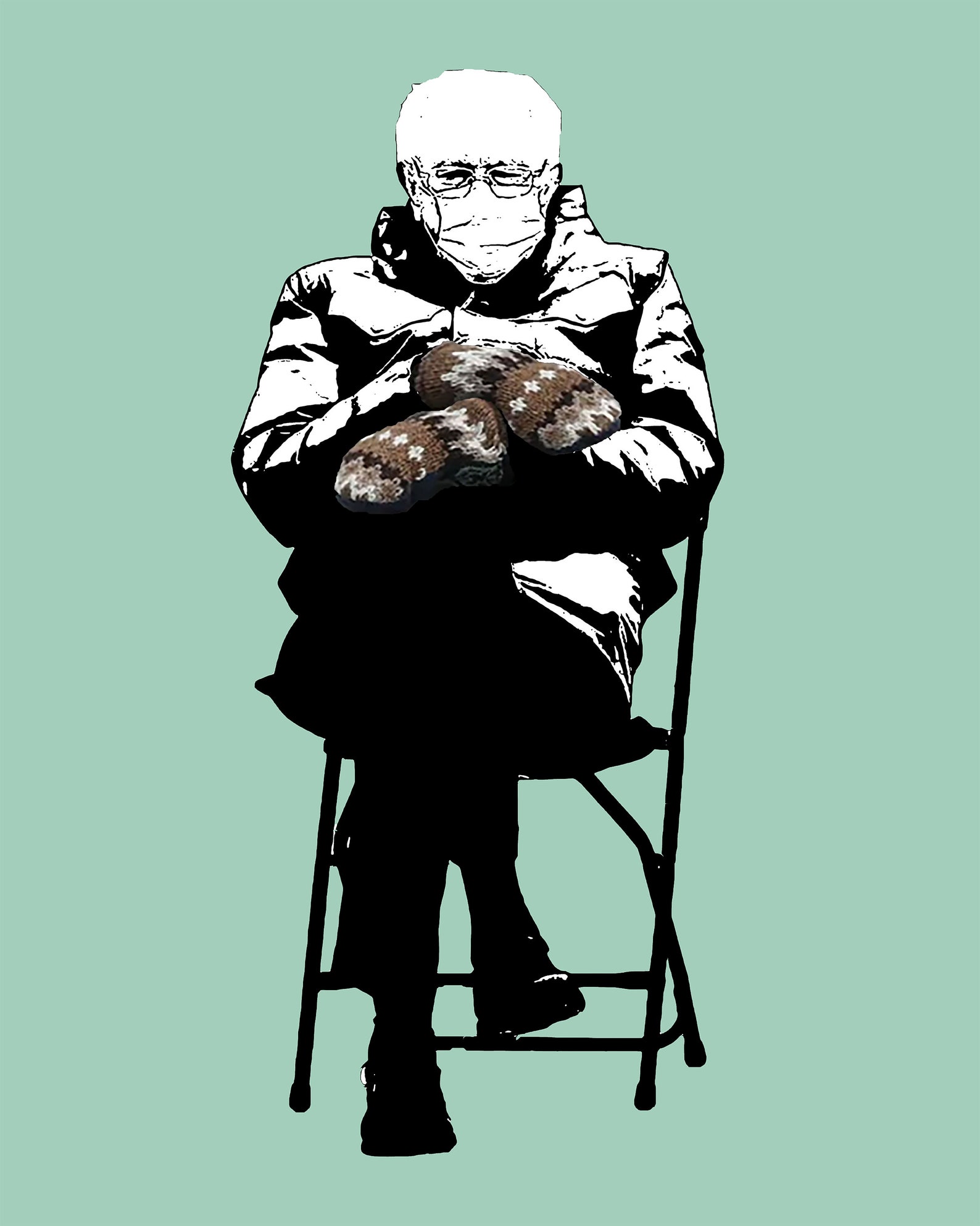 Bernie Sanders Colorful Mittens PrintPolitical Art