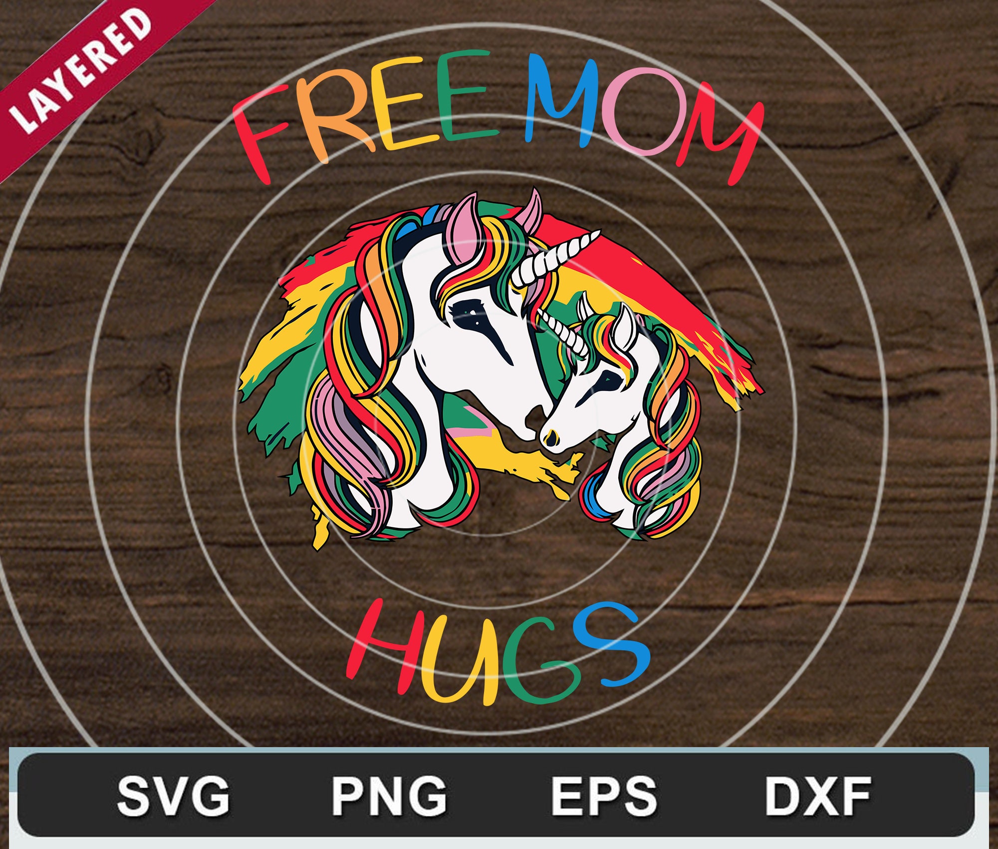 Download Free Mom Hugs Unicorn Svg Mothers Day Svg Unicorn Svg | Etsy