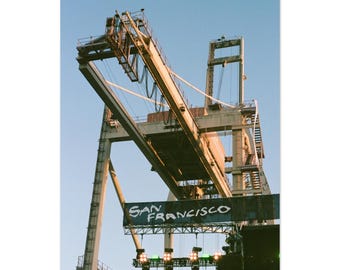 Portola EDM Music Festival Crane Stage | 35mm Film Photography Print, San Francisco Wall Art