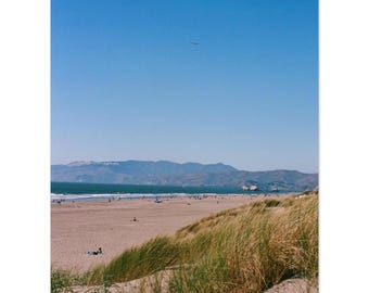 Ocean Beach, Outer Sunset Dunes | 35mm Film Photography Print, San Francisco Coastal Wall Art