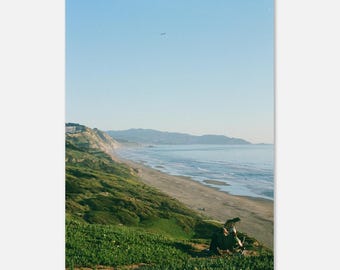 Fort Funston Trail Overlook | 35mm Film Photography Print, San Francisco Coastal Wall Art