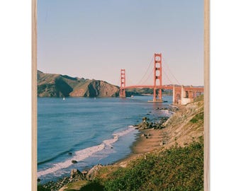 Framed Film Photography Print | Golden Gate Bridge, San Francisco Coastal Wall Art