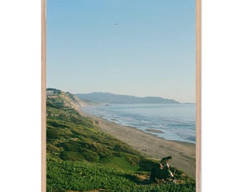 Framed Film Photography Print  | Fort Funston Trail Overlook, San Francisco Coastal Wall Art