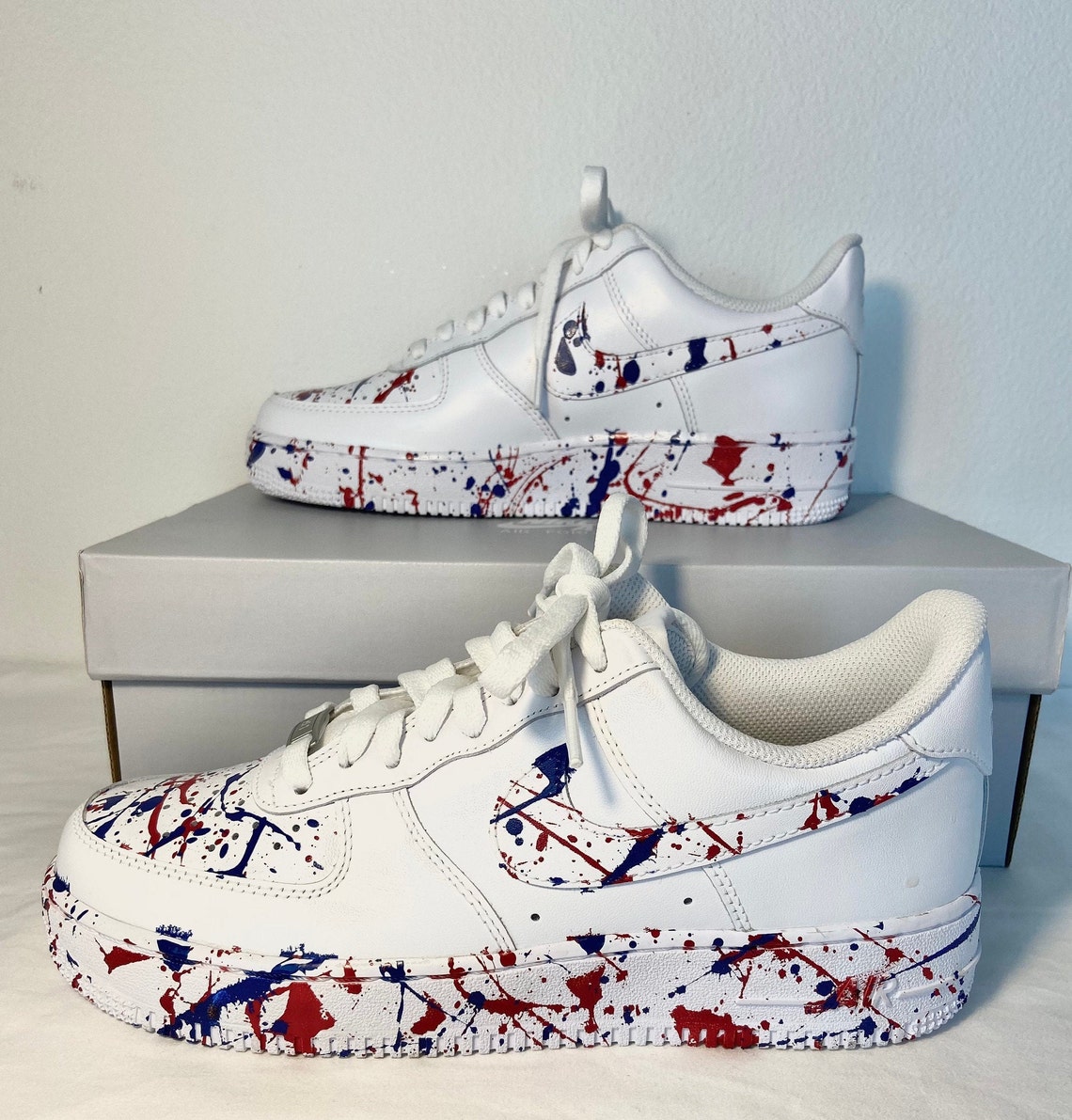 custom air force ones paint splatter