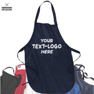 Custom Embroidered Apron: Personalized Text or Logo