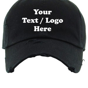 Custom Embroidered Distressed Dad Hat: Personalized Ballcap
