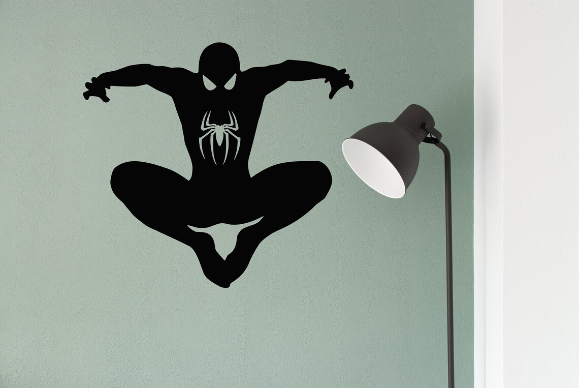 SpiderMan Wall Decal SpiderMan Vinyl Sticker Comics Wall Etsy