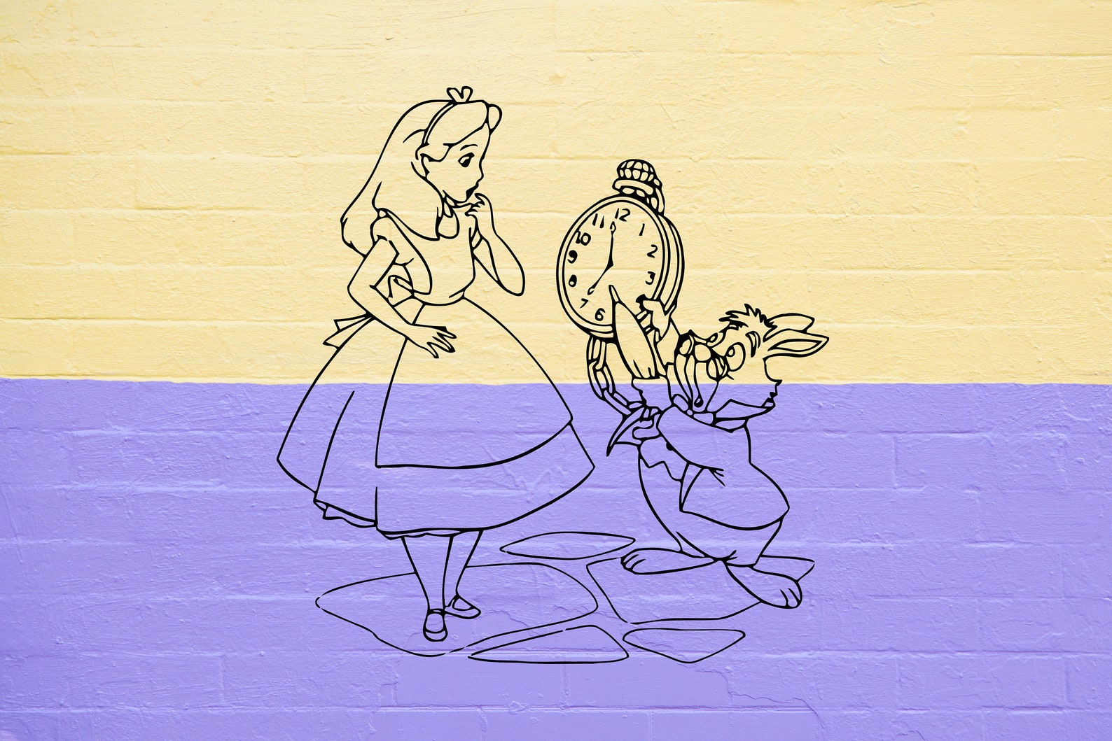 Alice in Wonderland vinyl decal Rabbit Alice in wonderland Etsy