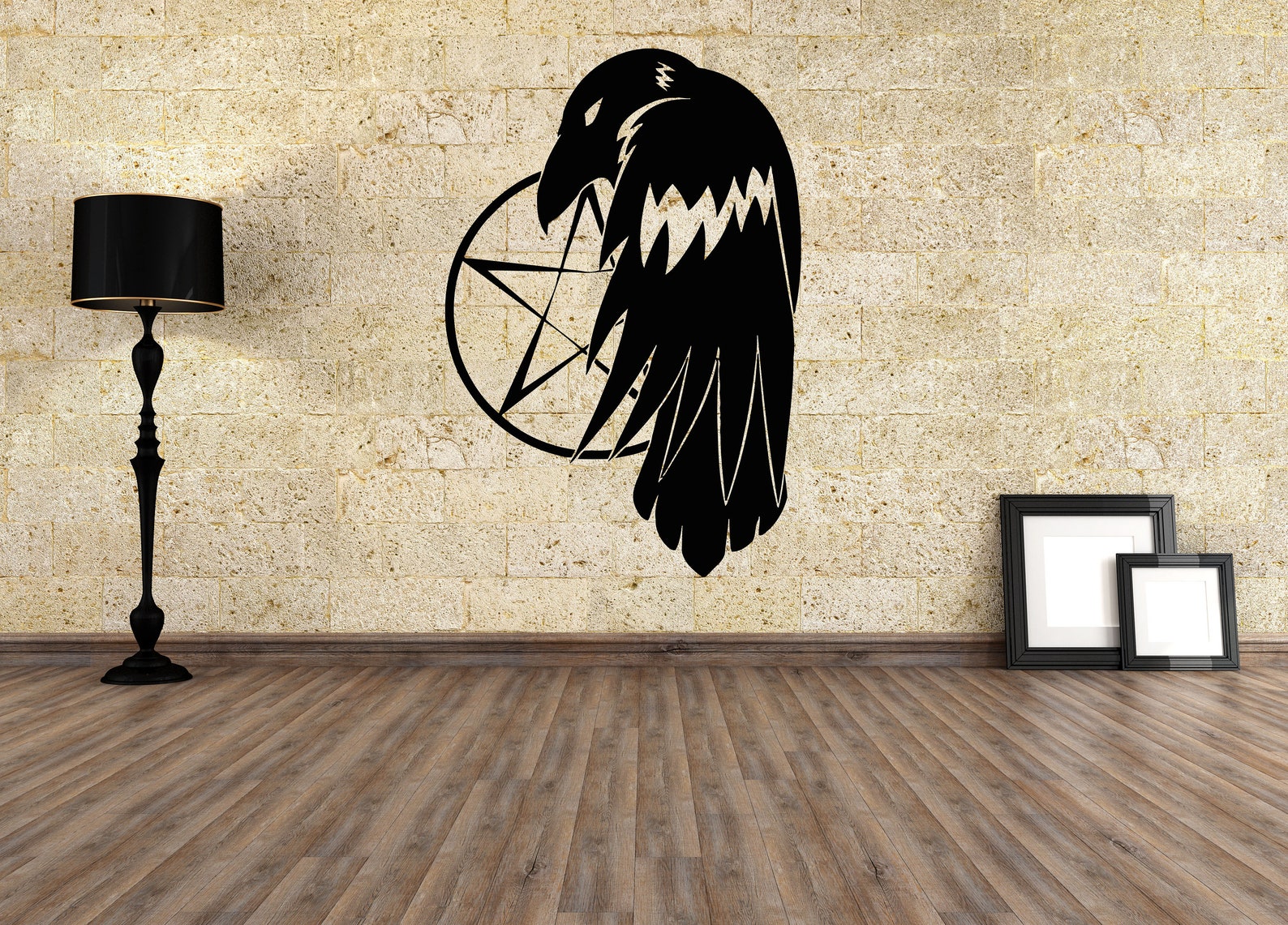 Gothic Raven Vinyl Wall Decal Birds Nature Room Home Interior Etsy