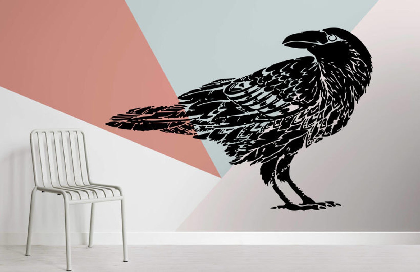 Gothic Raven Vinyl Wall Decal Birds Nature Room Home Interior Etsy