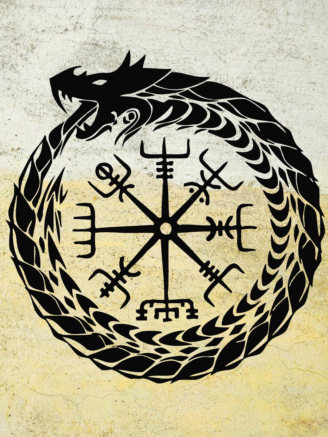 Vegvisir Sticker Decal Viking Protection Runes Viking Vinyl Etsy