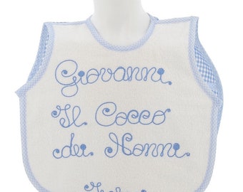 Personalized Baby Food Gag Waterproof Dress with Embroidered Name and Phrase