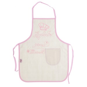Personalized Children's Apron with Name and Phrase Embroidered Hat image 9