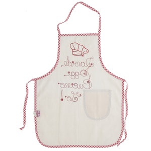 Personalized Children's Apron with Name and Phrase Embroidered Hat image 7