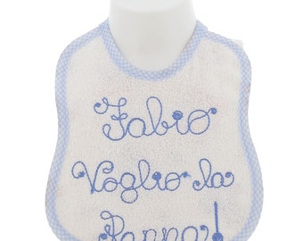 Baby Pappa Personalized Waterproof Bimper with Embroidered Name