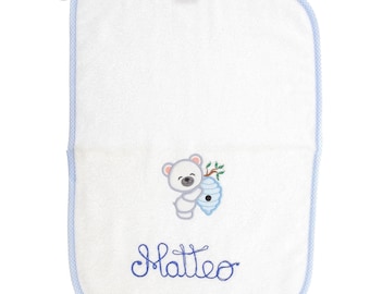 Personalized Baby Nursery Towel with Name and Animal Designs