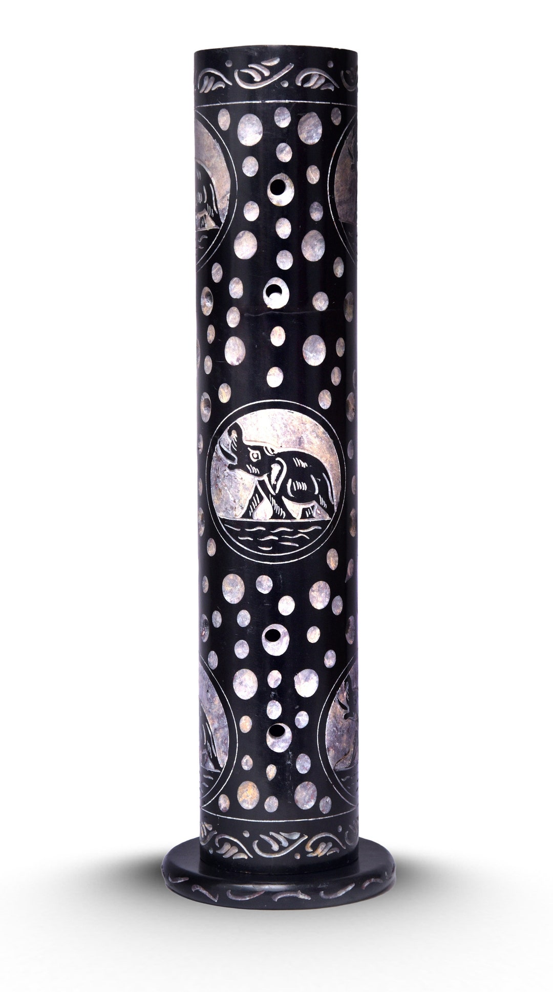 Handcrafted Soapstone Marble Elephant Design Incense Holder Etsy