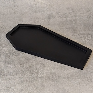 Black coffin decorative tray Halloween decor