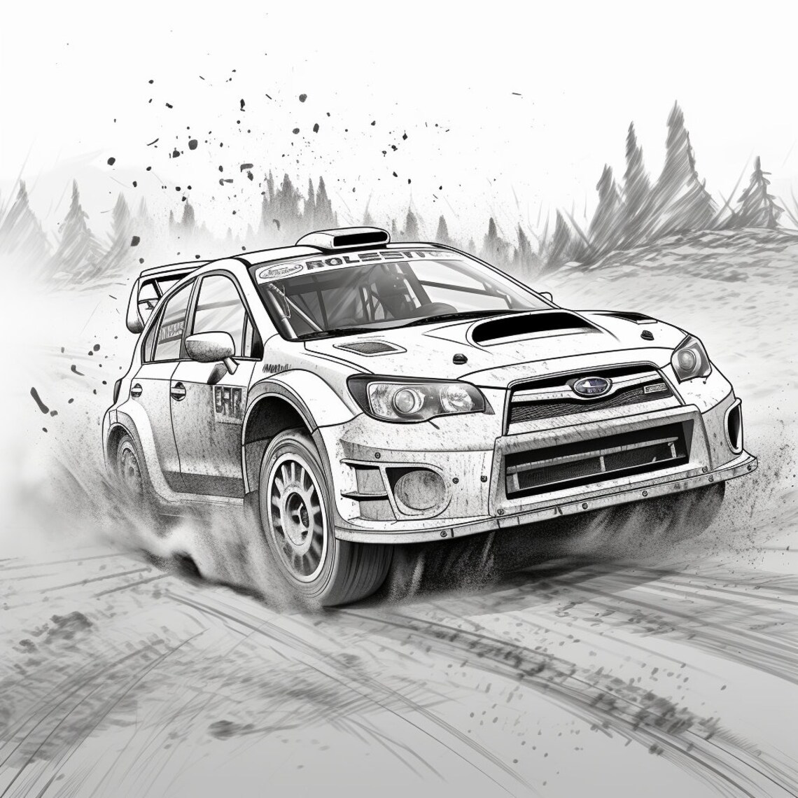 Digital Coloring Rally Car Kit for Kids - Etsy