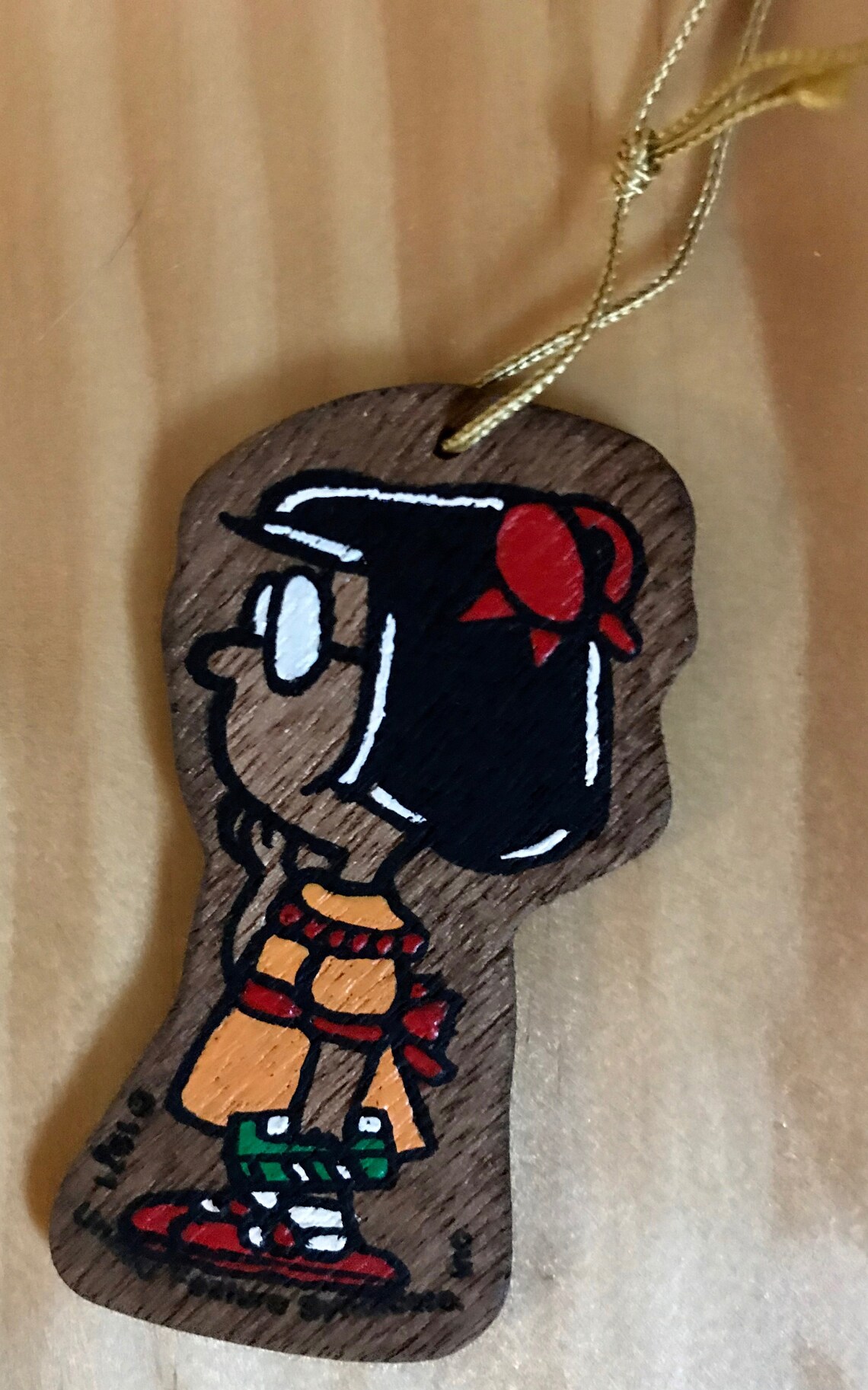 Peanuts Wooden Christmas Ornament Marcie Etsy