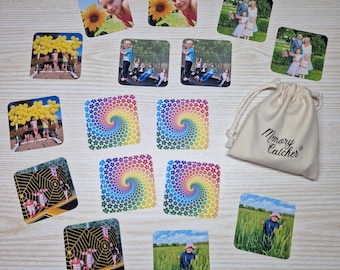 Personalized Family Photo Matching Game, Custom Memory Cards