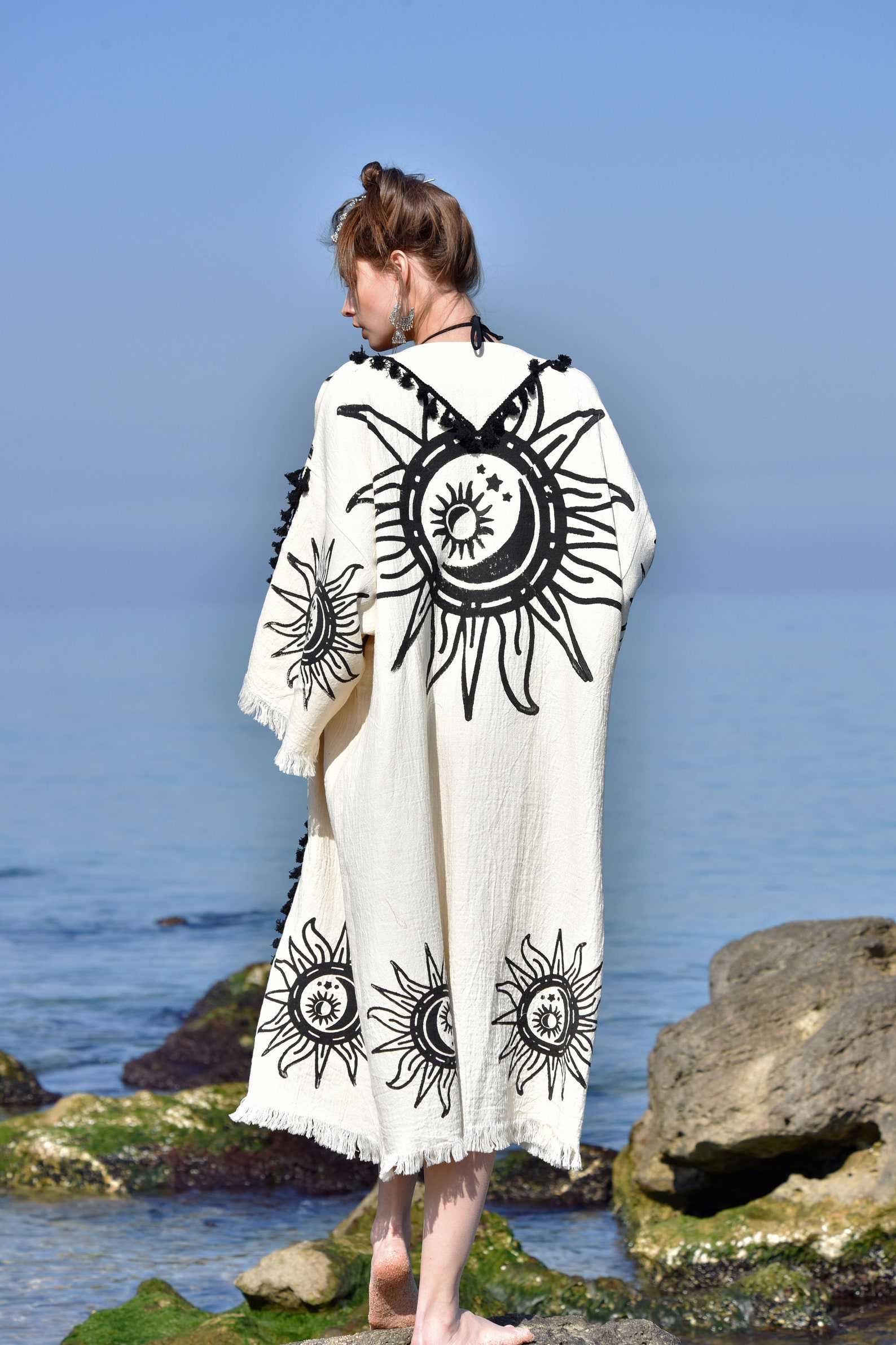 100 Cotton Beach Dress Kaftan for Women Beach Cover Up Etsy