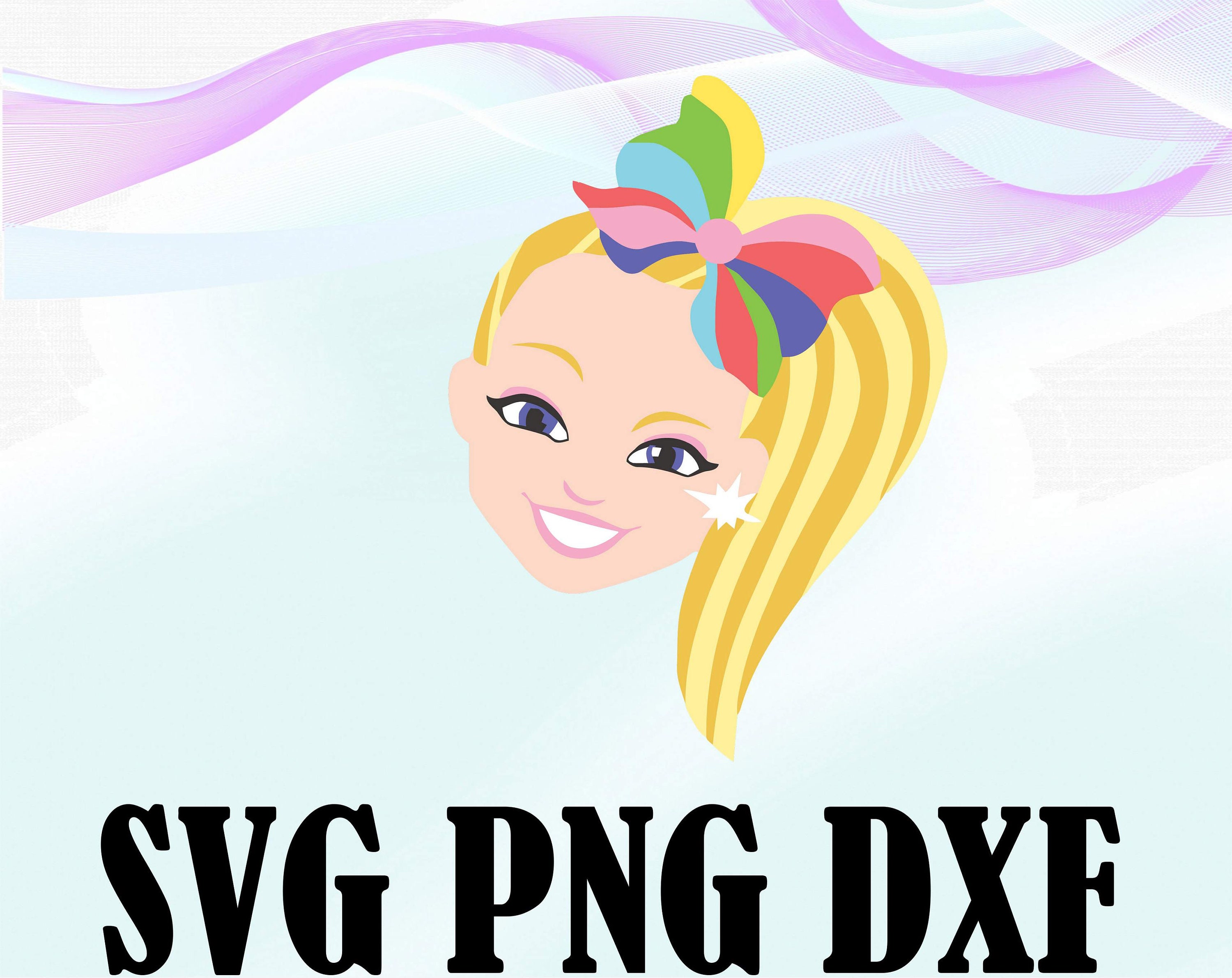 Jojo Siwa face svg dxf png Jojo Siwa clipart Pink Bow | Etsy