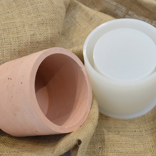 Cement Candle Vessel Silicone Mold DIY Concrete Candle Cup Etsy