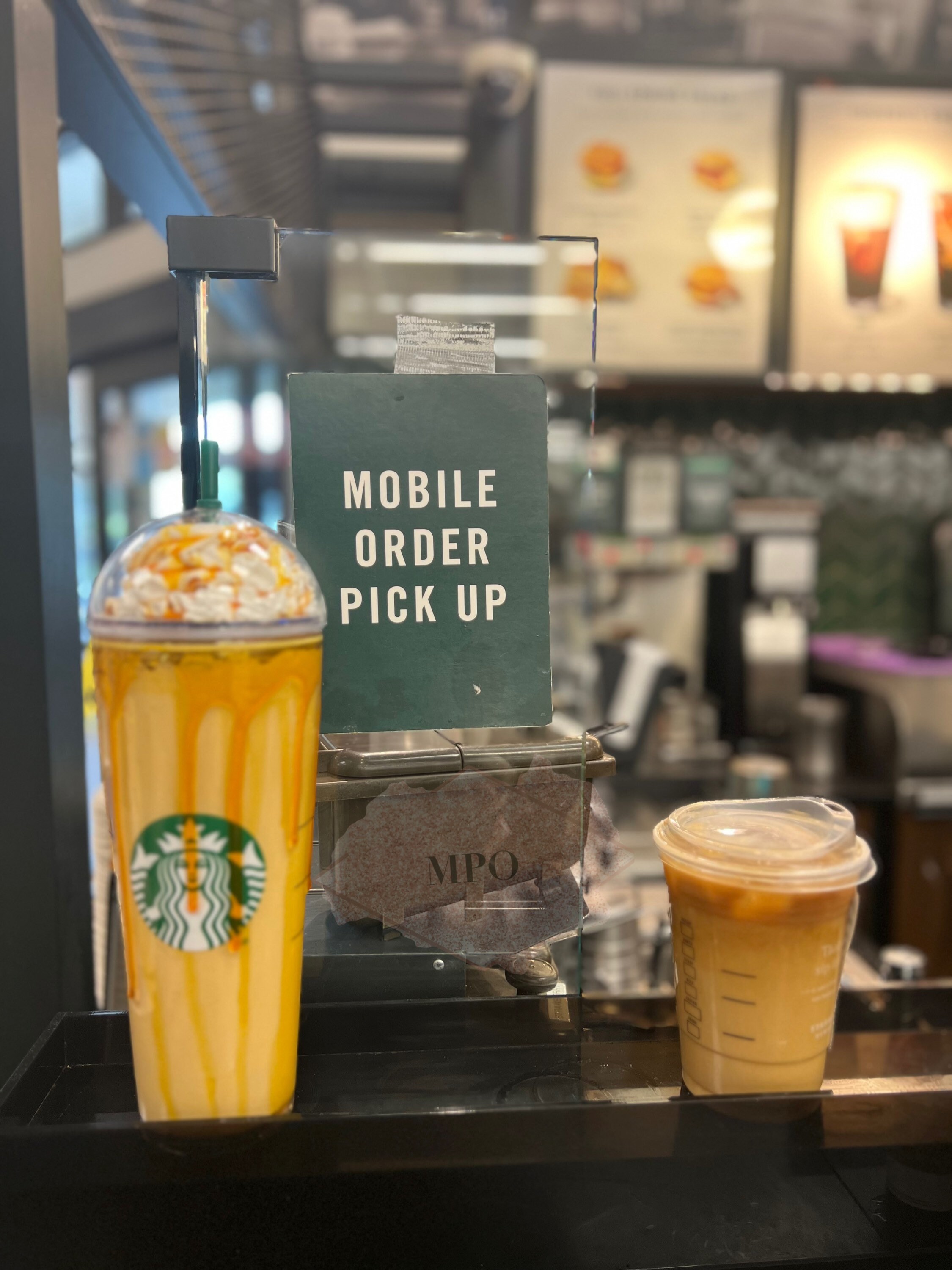 Custom Starbucks Venti Caramel Frappe Iced Coffee Snowblobe Tumbler