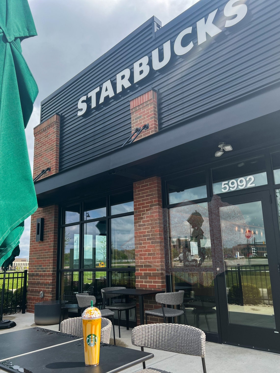 Custom Starbucks Venti Caramel Frappe Iced Coffee Snowblobe Tumbler