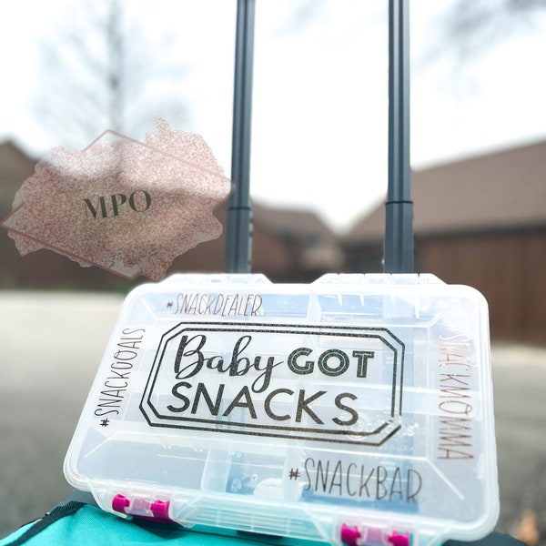 Baby Got Snacks Adult Travel Snack Box, Charcuterie on the Go, Vacation and Plane snacks, tackle box for treats!