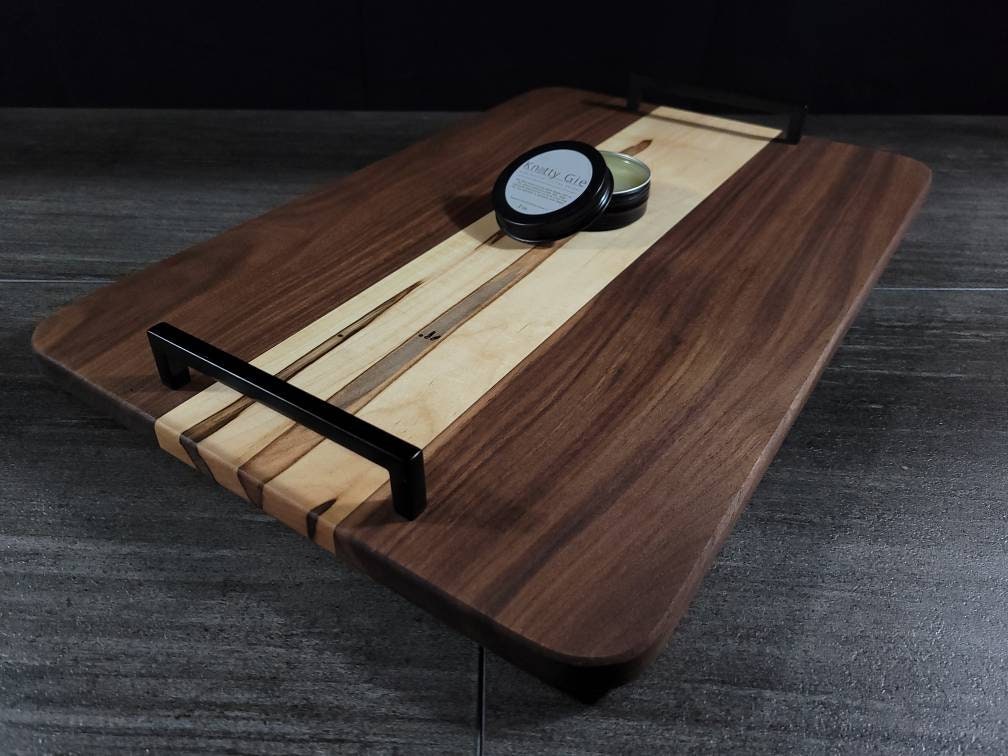 Walnut ottoman tray deals