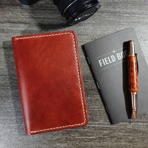 Leather field notes cover with field book image 2