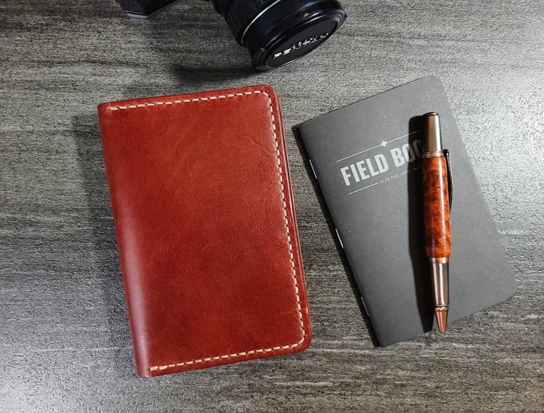 Leather field notes cover with field book image 2