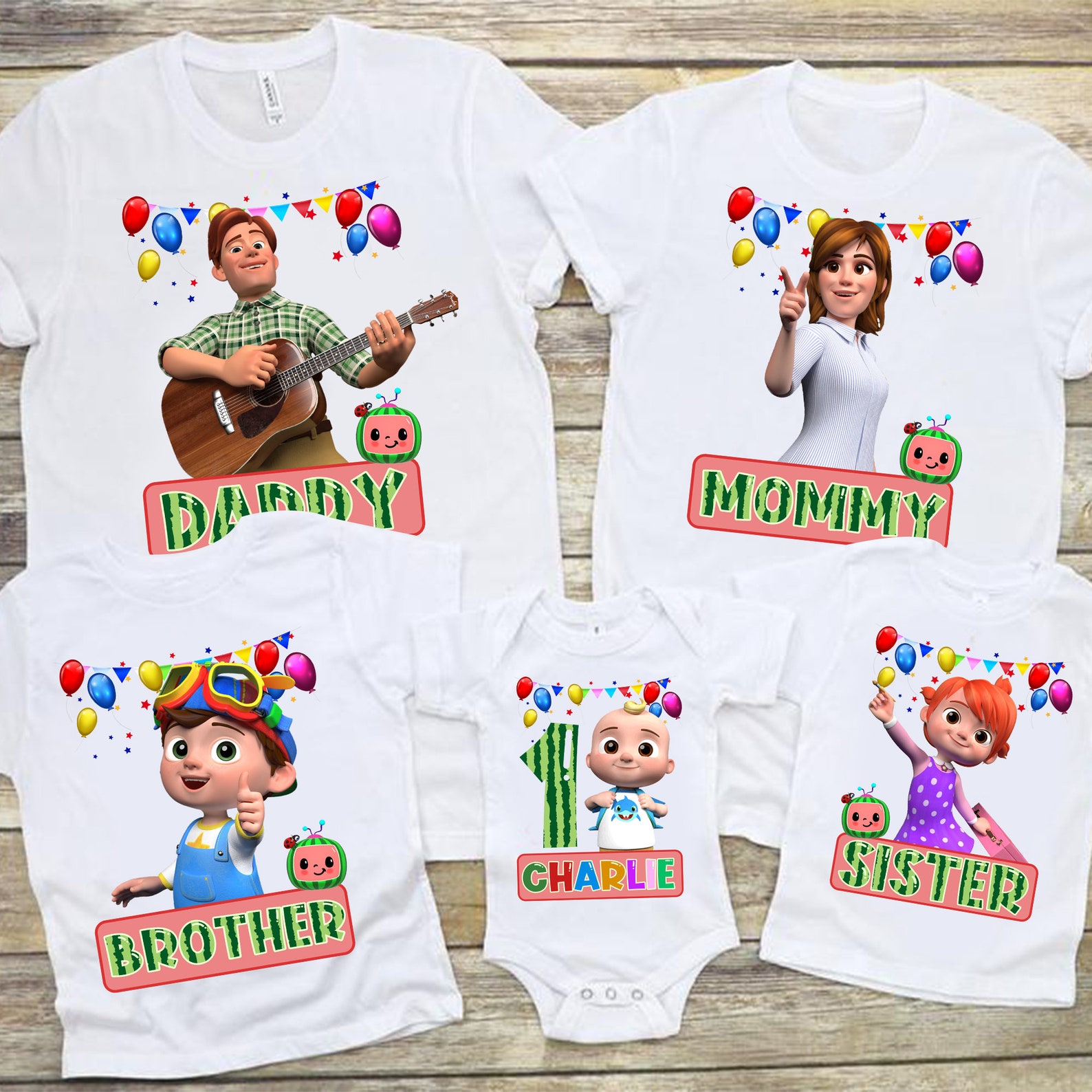 Cocomelon Personalized ver-2 Family Matching T-Shirt | Etsy
